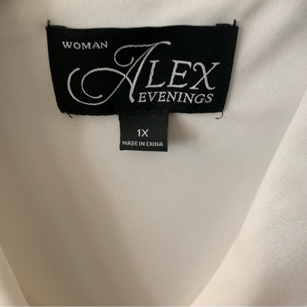 Alex Evenings Pearl Shawl Collar Wrap Top Jacket Size 1X Formal Cocktail Party - Picture 4 of 8